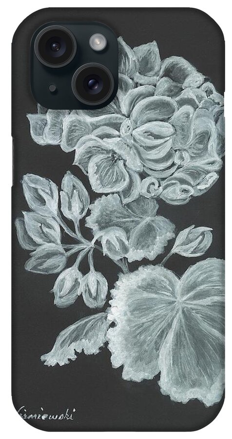 Floral Prints iPhone Case featuring the painting The Gossamer Geranium by Carol Wisniewski