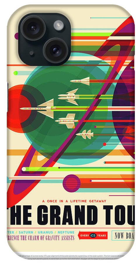 Nasa Vintage Space Poster iPhone Case featuring the photograph The Grand Tour - NASA Vintage Poster by Mark Kiver