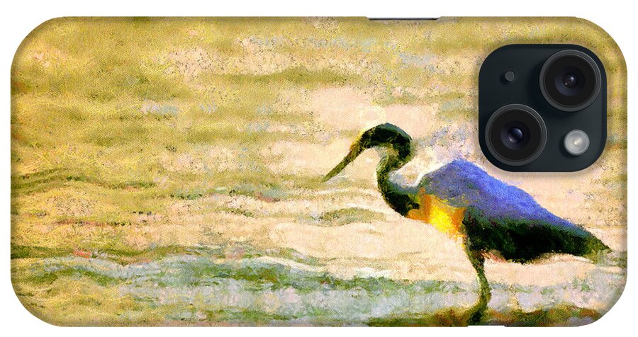 Odon iPhone Case featuring the painting The herons by Odon Czintos