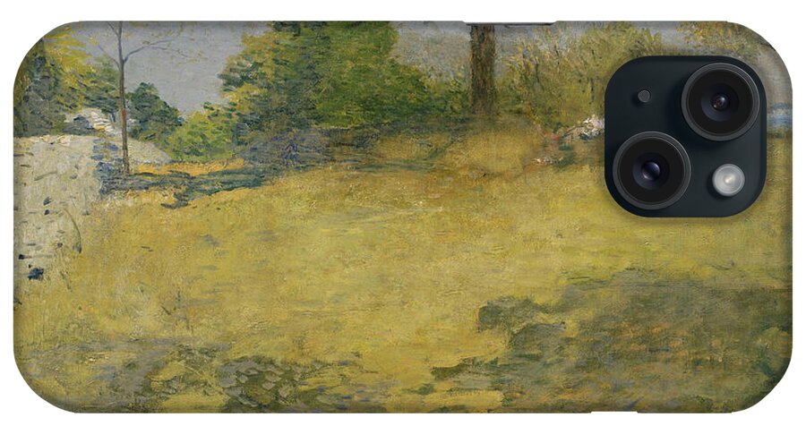 Julian Alden Weir iPhone Case featuring the painting The High Pasture by Julian Alden Weir