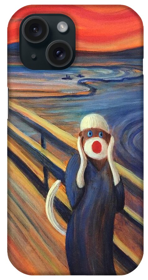 The Scream iPhone Case featuring the painting The Holler by Rand Burns