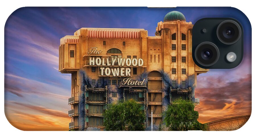 Main Street iPhone Case featuring the photograph The Hollywood Tower Hotel Disneyland by Thomas Woolworth