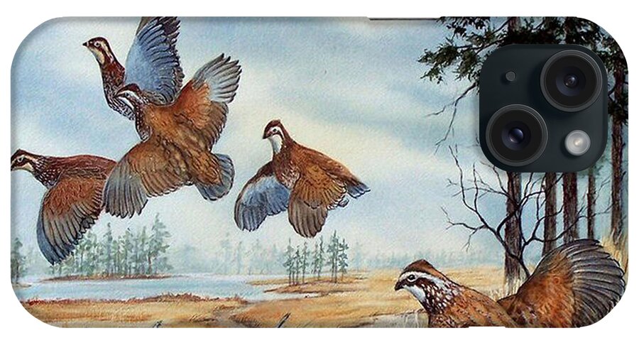 Watercolor iPhone Case featuring the painting The Hunt sold by Sandy Brindle