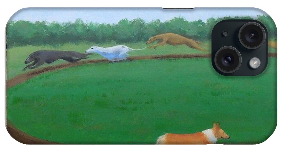 Welsh Corgi iPhone Case featuring the painting The Impostor I by Phyllis Andrews