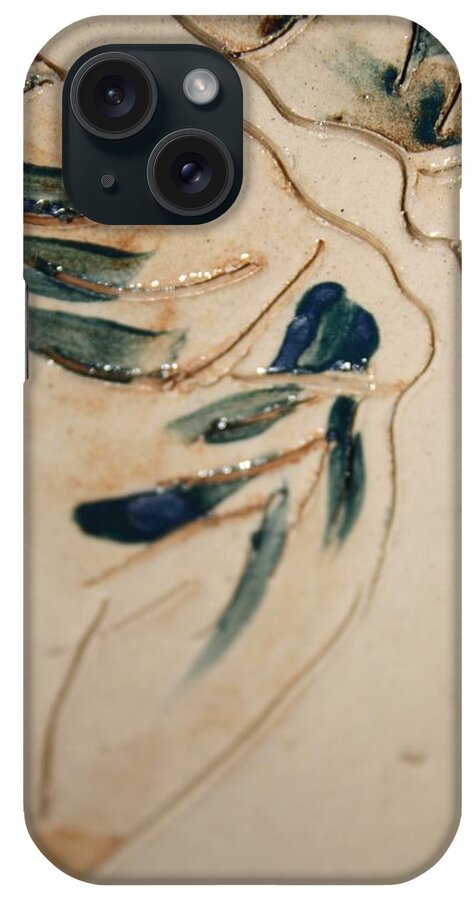 Gloria Ssali iPhone Case featuring the ceramic art the Kiss - tile 3 by Gloria Ssali