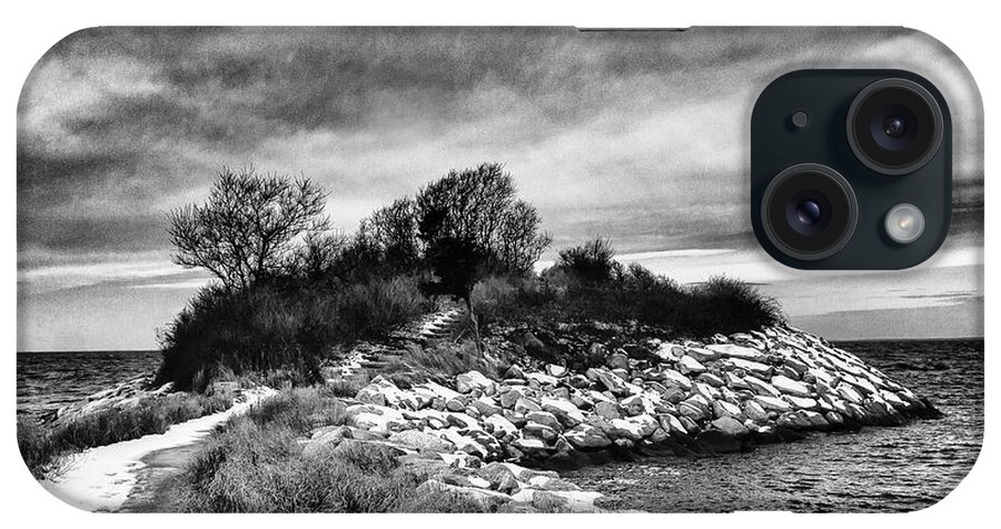Clouds iPhone Case featuring the photograph The Knob BW January 2016 by Frank Winters