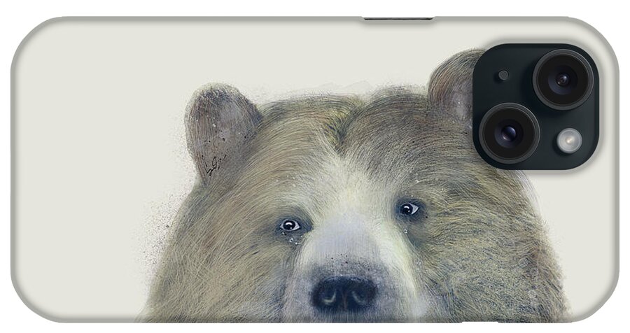 Alaskan Brown Bear iPhone Case featuring the painting The Kodiak Bear by Bri Buckley