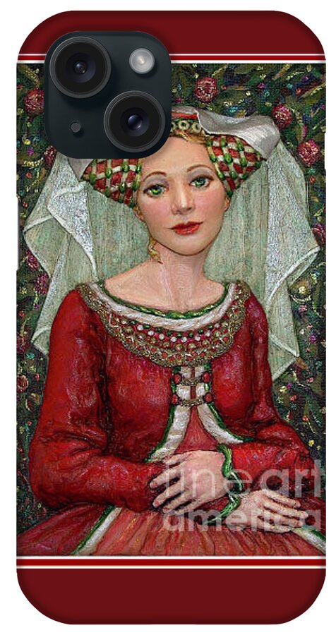 Occupy China iPhone Case featuring the painting The Lady Mae  Bas Relief Miniature by Jane Bucci
