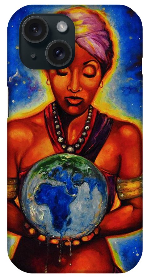 African American Art iPhone Case featuring the painting The Law Of Attracion by Emery Franklin