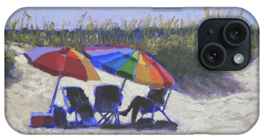 South Carolina Beach iPhone Case featuring the painting The Life of Riley by David Zimmerman