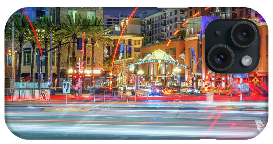 San Diego iPhone Case featuring the photograph Downtown's Bright Lights San Diego by Joseph S Giacalone