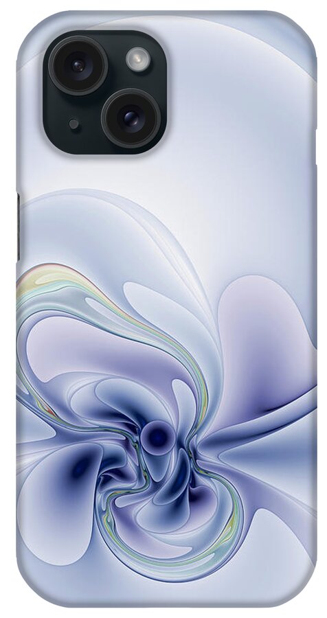 Abstract iPhone Case featuring the digital art The Liquidity of Thought by Casey Kotas