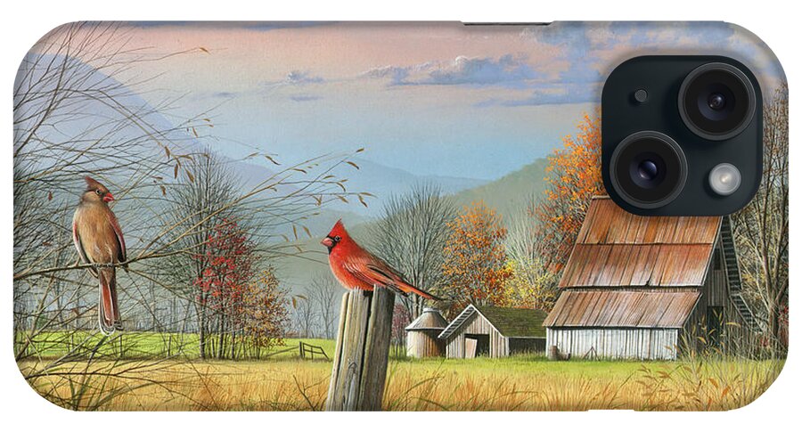 Farm iPhone Case featuring the painting The Locals by Mike Brown
