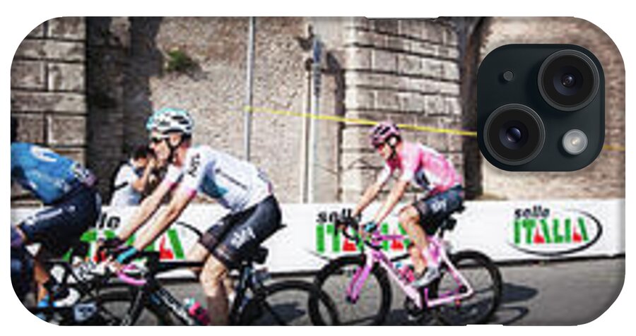 Maglia Rosa iPhone Case featuring the photograph The Maglia Rosa Froome grabs Giro d'Italia in Rome by Stefano Senise