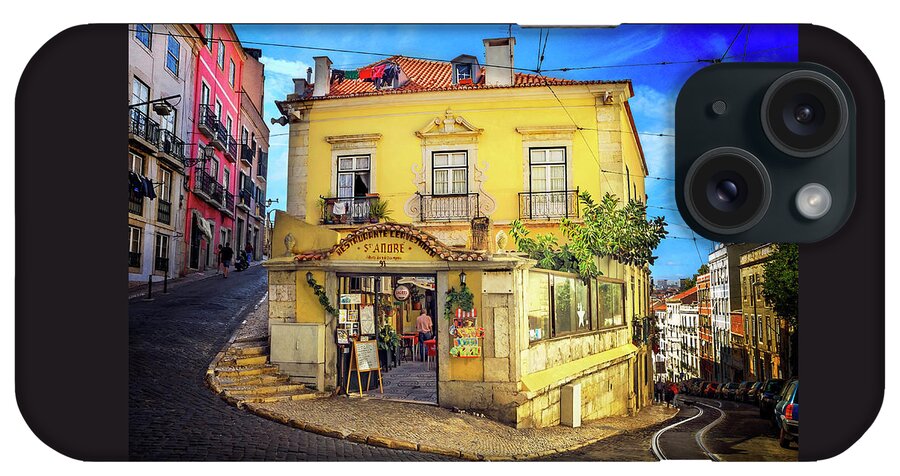 Lisbon iPhone Case featuring the photograph The Many Colors of Lisbon Old Town by Carol Japp