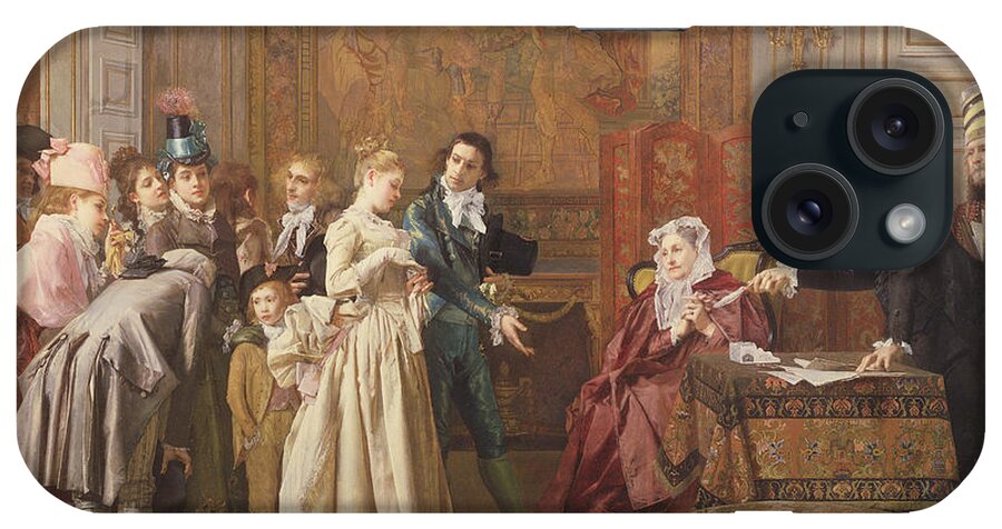 Bride iPhone Case featuring the painting The Marriage by Jules Adolphe Goupil