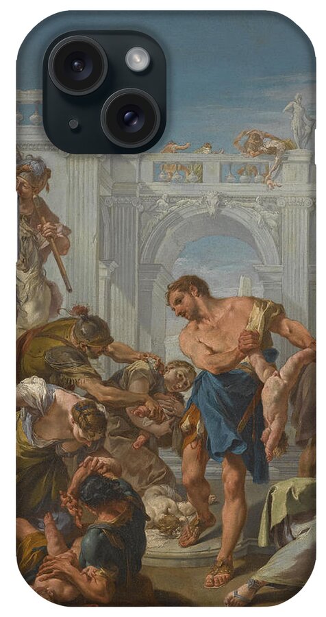 Giambattista Pittoni iPhone Case featuring the painting The Massacre of the Innocents by Giambattista Pittoni