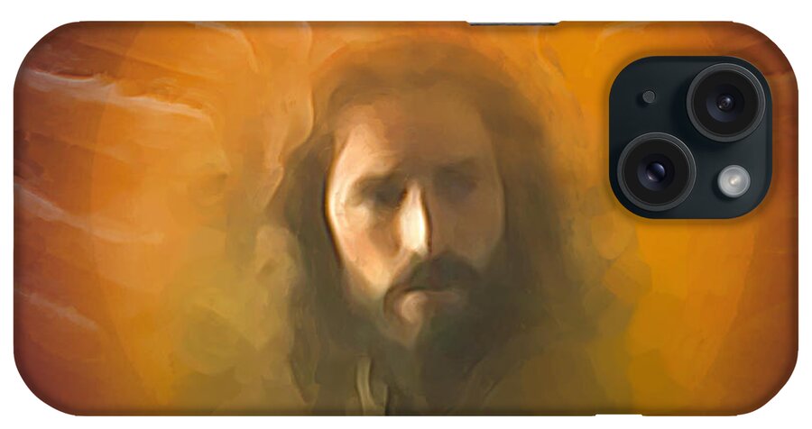 Jesus iPhone Case featuring the painting The Messiah by Bill McEntee
