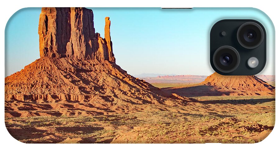 The Mittens iPhone Case featuring the photograph The Mittens, Sandstone Buttes, Monument Valley by A Macarthur Gurmankin