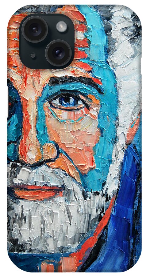 The iPhone Case featuring the painting The Most Interesting Man In The World by Ana Maria Edulescu