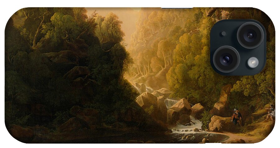 Irish Art iPhone Case featuring the painting The Mountain Torrent by Francis Danby