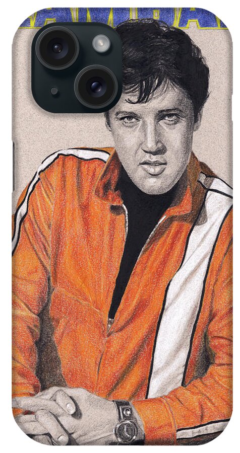 Elvis iPhone Case featuring the drawing The Movies #25, Clambake by Rob De Vries