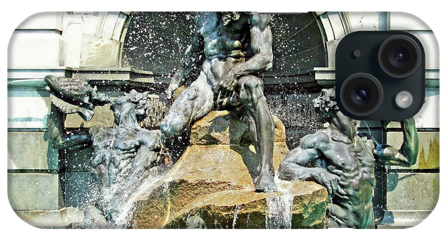 Neptune iPhone Case featuring the photograph The Neptune Fountain At The Library Of Congress - King Of The Sea by Cora Wandel