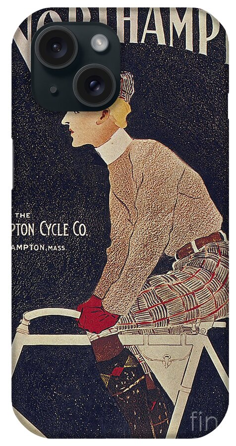 The Northampton iPhone Case featuring the painting The Northampton cycle co vintage cycle poster by Vintage Collectables