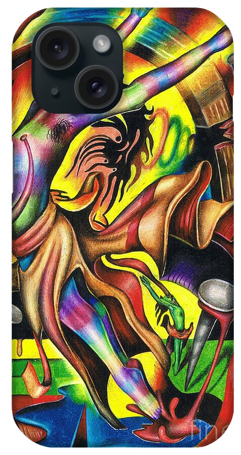 Art iPhone Case featuring the drawing The Numinous Spectrum of Exaltation by Justin Jenkins