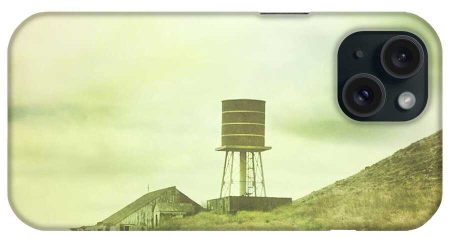 Old Barn iPhone Case featuring the photograph The Old Barn and Water Tower in Vintage Style San Luis Obispo California by Artist and Photographer Laura Wrede
