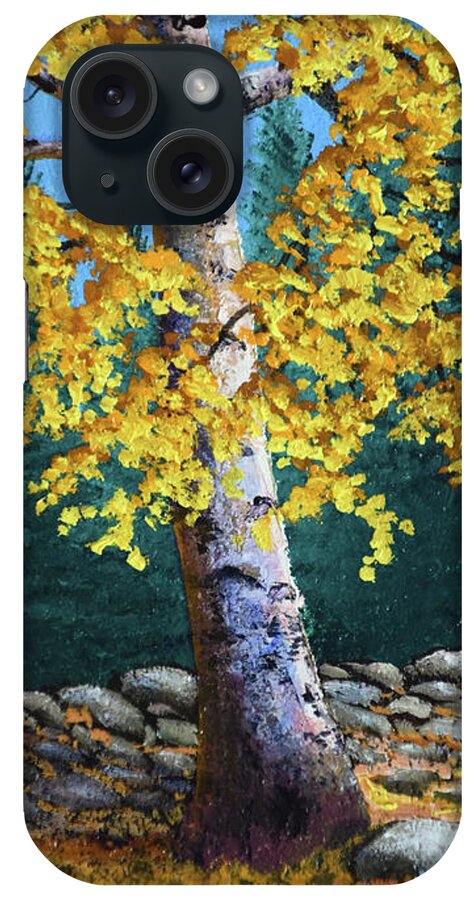 Birches iPhone Case featuring the painting The Old Birch by Frank Wilson