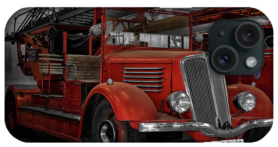 Fire iPhone Case featuring the photograph The Old Fire Trucks by Joachim G Pinkawa