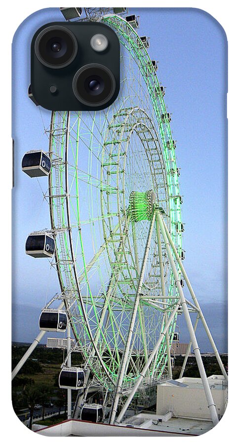 Ferris Wheel iPhone Case featuring the photograph The Orlando Eye 000 by Christopher Mercer