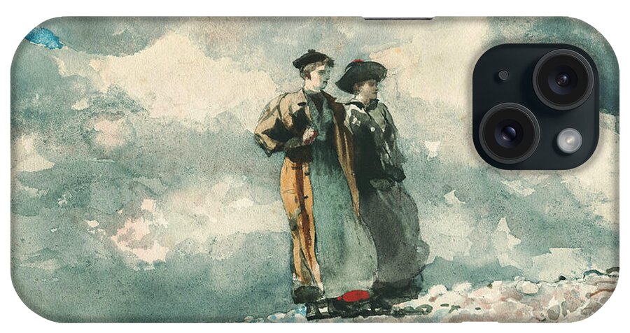 19th Century American Painters iPhone Case featuring the painting The Outlook Maine Coast by Winslow Homer