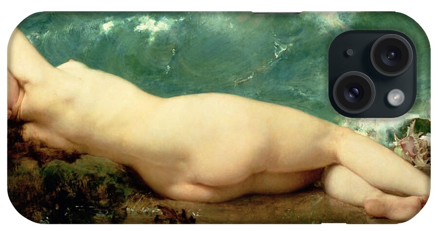 Nude iPhone Case featuring the painting The Pearl and the Wave by Paul Baudry