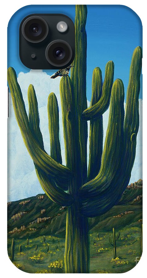 Desert Landscape iPhone Case featuring the painting The Perfect Resting Place by Elisabeth Sullivan