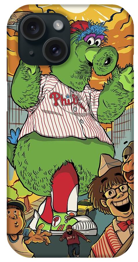 Philly iPhone Case featuring the drawing The Pherocious Phanatic by Miggs The Artist