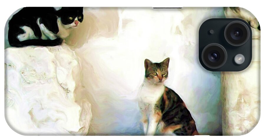 Portrait iPhone Case featuring the painting The Pose - RDW250812 by Dean Wittle