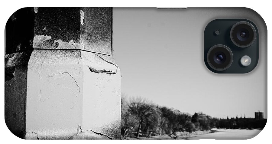 Black And White Photograph iPhone Case featuring the photograph The Post and River by Desmond Raymond