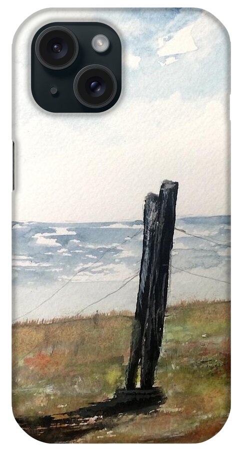 Watercolour Landscape Painting iPhone Case featuring the painting The Post by Desmond Raymond