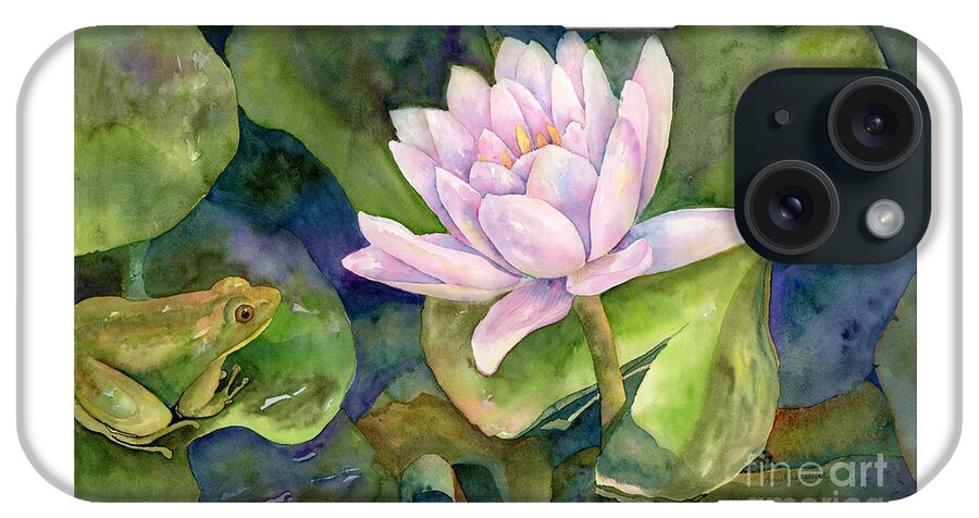 Frog iPhone Case featuring the painting The Prince of Peace Pond by Amy Kirkpatrick