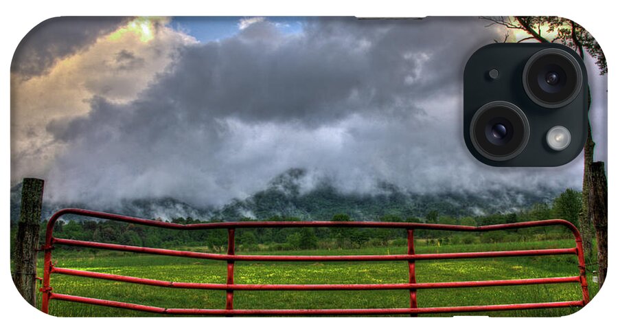 Red iPhone Case featuring the photograph The Red Gate by Douglas Stucky