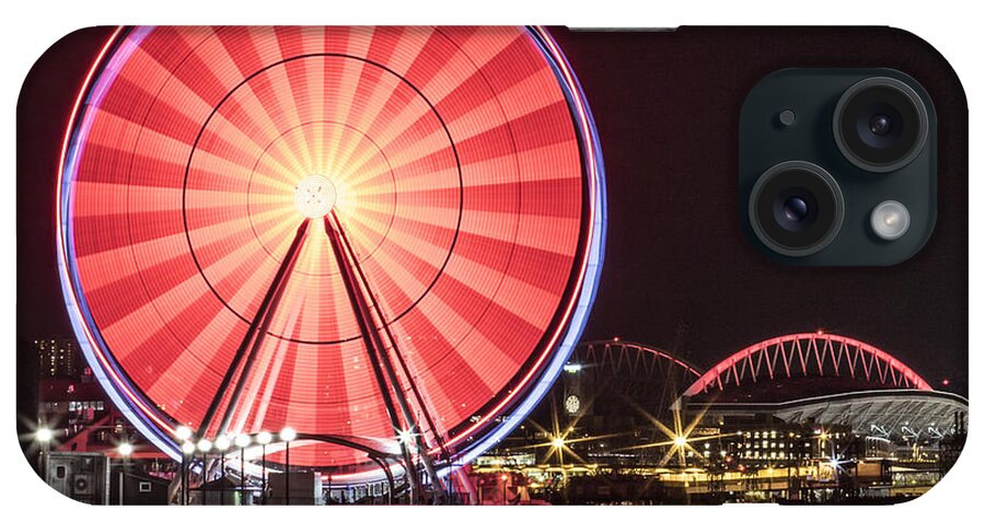 Seattle iPhone Case featuring the photograph The Red Seattle Great Wheel by Matt McDonald
