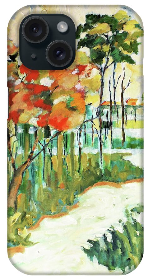 Wetlands iPhone Case featuring the painting The Redlands2 by Gloria Dietz-Kiebron