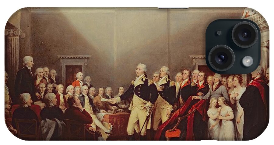 George Washington iPhone Case featuring the painting The Resignation of George Washington by John Trumbull