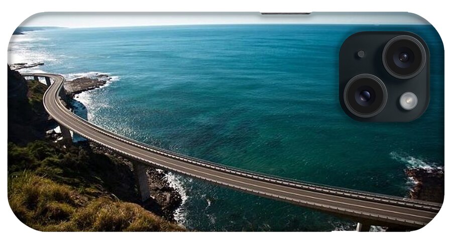 Winding Road iPhone Case featuring the photograph The Road Above The Sea by Bev Conover