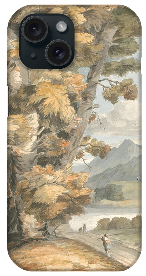 19th Century Painters iPhone Case featuring the painting The Road to the Lake by Francis Towne