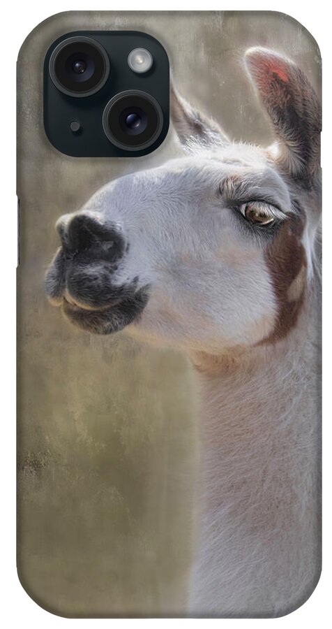 Llama iPhone Case featuring the photograph The Sage by Robin-Lee Vieira