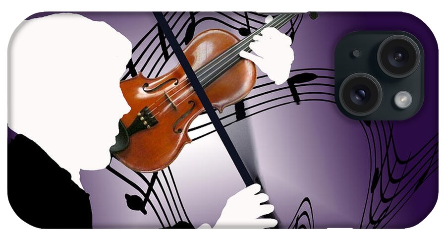 Violin iPhone Case featuring the digital art The Soloist by Steve Karol