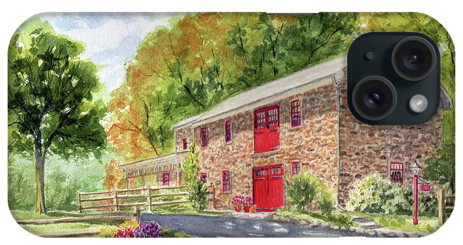 Stone Barn iPhone Case featuring the painting The Stone House by Vikki Bouffard